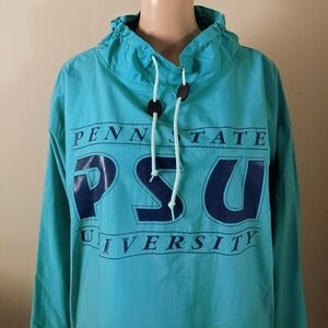 Vintage PSU Penn State University windbreaker rain jacket, men's large